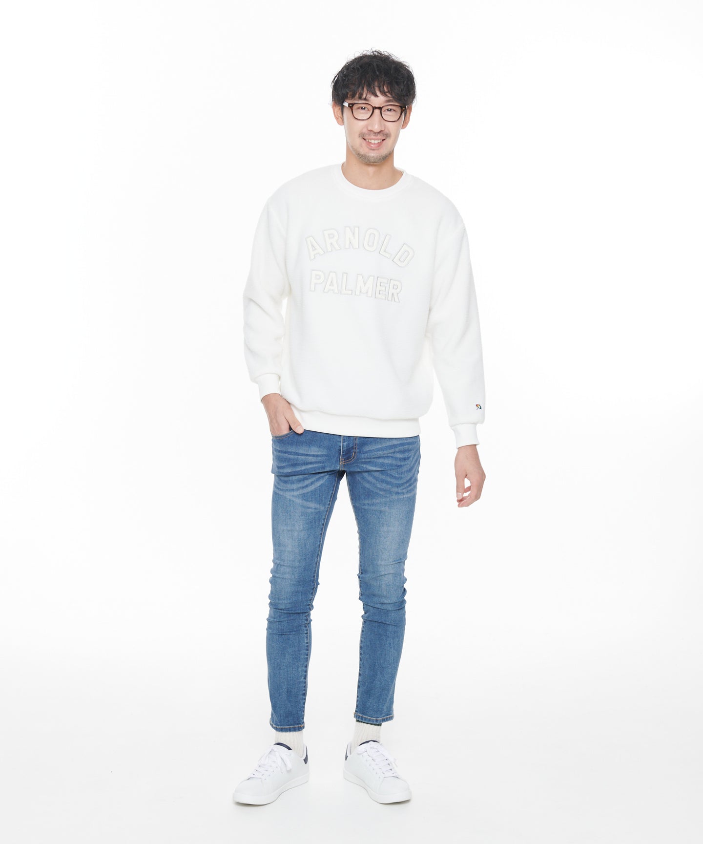 Arnold Palmer 【残り2点】ボアフリースシェアロゴプルオーバー